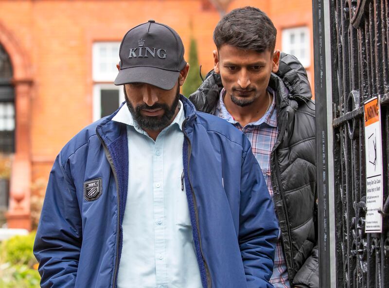 Kashief Ahmed, left and Syed Suhan, nephews of Seema Banu who travelled from India for the inquest. Photograph: Colin Keegan, Collins Dublin