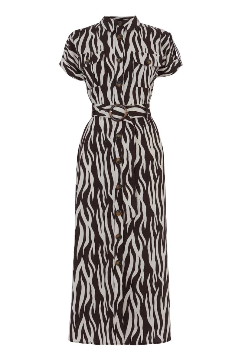 Linen-mix dress, €84 Warehouse