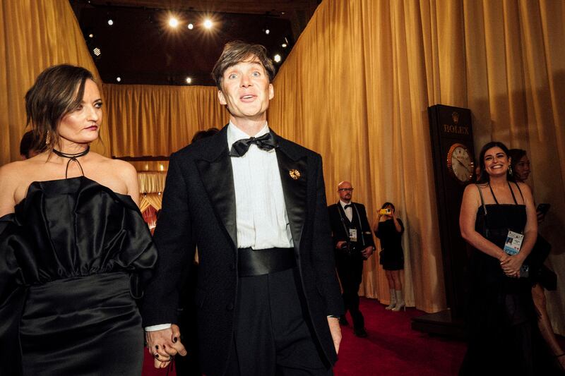 Cillian Murphy and his wife, Yvonne McGuinness, arriving at the Academy Awards. Photograph: Sinna Nasseri/The New York Times