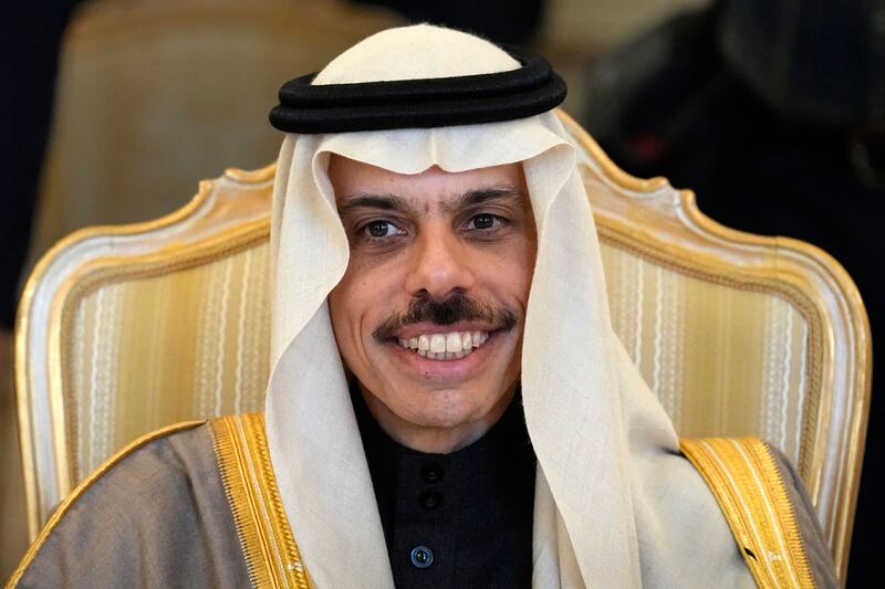 Saudi Arabia's Foreign Minister Prince Faisal bin Farhan al-Saud said he did not think the Saudis would have any additional demands about Iran’s civil nuclear programme than those currently posed by the West. Photograph: Alexander Zemlianichenko/AFP via Getty Images)