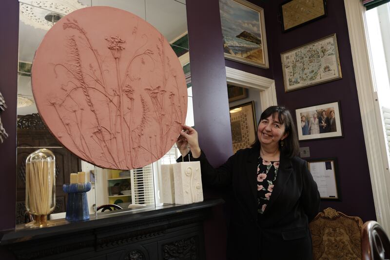 Artist Erica Devine at her home in Bray.  Photograph Nick Bradshaw