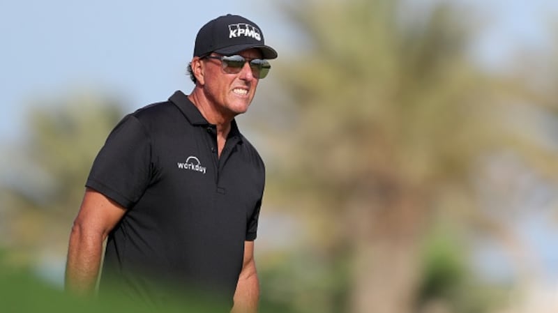 Phil Mickelson in action during the Saudi International earlier this month. Photograph: Oisin Keniry/Getty Images