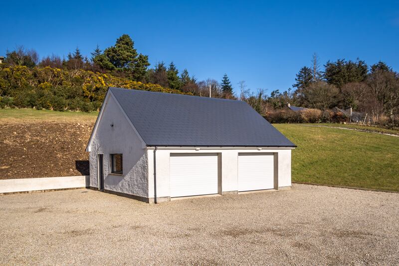 The 66sq m (710sq ft) detached garage at 
