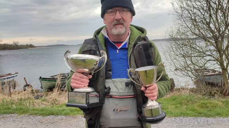 Declan Conlon, winner of the Leinster Tafi competition on Lough Owel with seven fish including a fine trout of 4.25lb