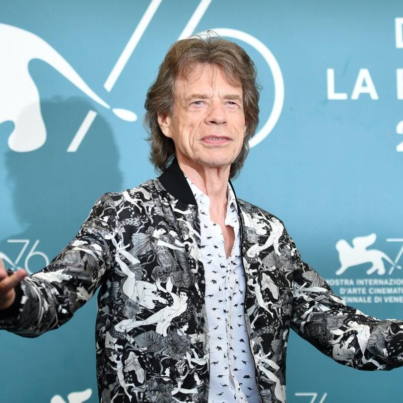 Mick Jagger at the Venice Film Festival for The Burnt Orange Heresy. Photograph: Alberto Pizzoli/AFP via Getty Images