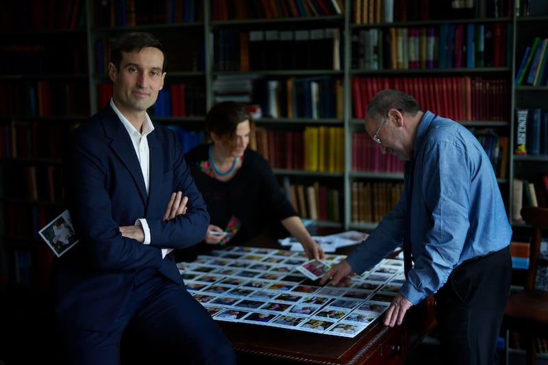 Dr Conor Mulvagh, Deirdre Nuttall and Dr Críostóir Mac Carthaigh in The Silent Civil War. Photograph: Barry McCall/RTÉ