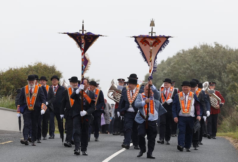 Rossnowlagh, Donegal, during the Orange Order parade. Photograph: Nick Bradshaw