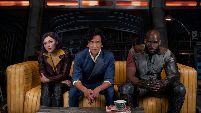 Daniella Pineda, John Cho and Mustafa Shakir in Cowboy Bebop