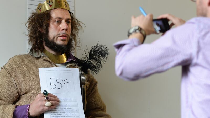 Derek O’Shaughnessy  at the ‘Vikings’ auditions in Dublin. Photograph: Cyril Byrne/The Irish Times
