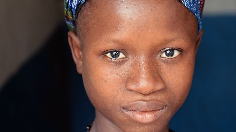 Rashidatu Sesay age 15, her baby died two weeks previously. Bonthe, Sierra Leone.Photograph: Brenda Fitzsimons