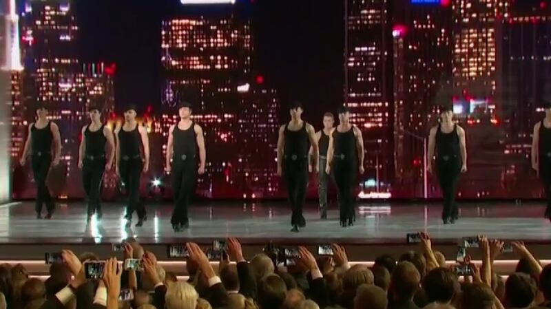 Dancers perform a section from Michael Flatley’s  Lord of the Dance: Dangerous Games  show at Donald Trump’s Inauguration Ball on January 20th, 2017.