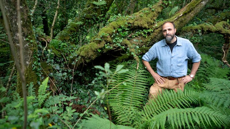 Rewilder Eoghan Daltun on the lower part of his Beara property. Photo: Chris Maddaloni

