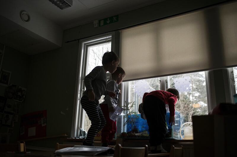 The Bonan preschool in Gavle, Sweden. The state curriculum in Sweden urges teachers to “counteract traditional gender roles and gender patterns.”