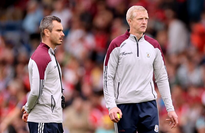 Lukasz Kirszenstein with Henry Shefflin during their time with the Galway senior hurling panel. Photograph: James Crombie/Inpho