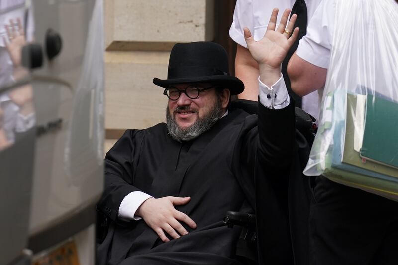 Nicholas Rossi departing Edinburgh Sheriff and Justice of the Peace Court after his extradition hearing. Photograph: PA