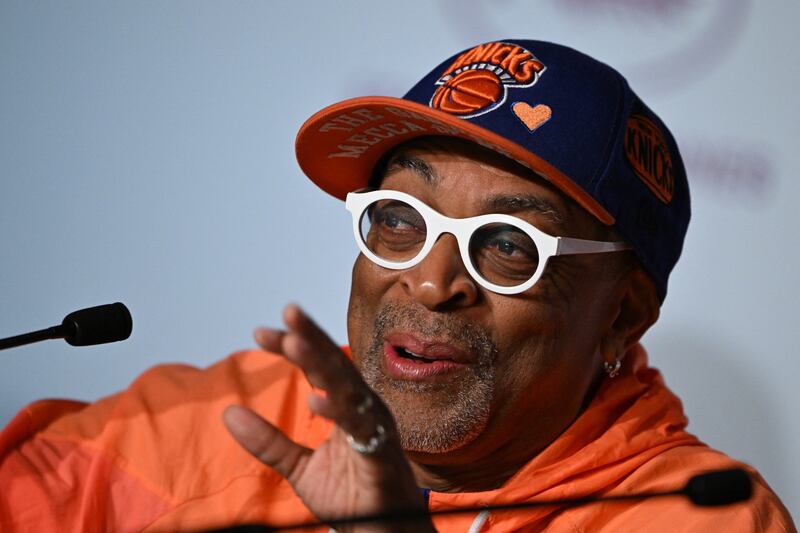 US director and executive producer Spike Lee poses during a photocall for the film Highest 2 Lowest in Cannes. Photograph: Julie Sebadelha/AFP/Getty