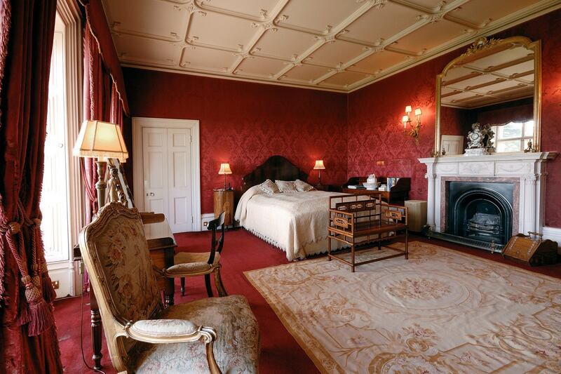 Downtown Abbey on Airbnb: one of the bedrooms at Highclere Castle, in Hampshire, in southern England