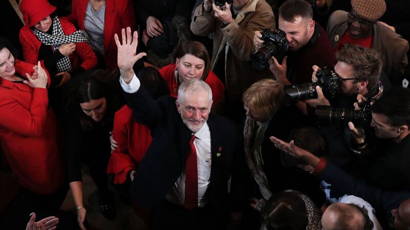 Labour leader Jeremy Corbyn after launching the Labour Party’s General Election campaign in Battersea. Photograph:  Dan Kitwood/Getty