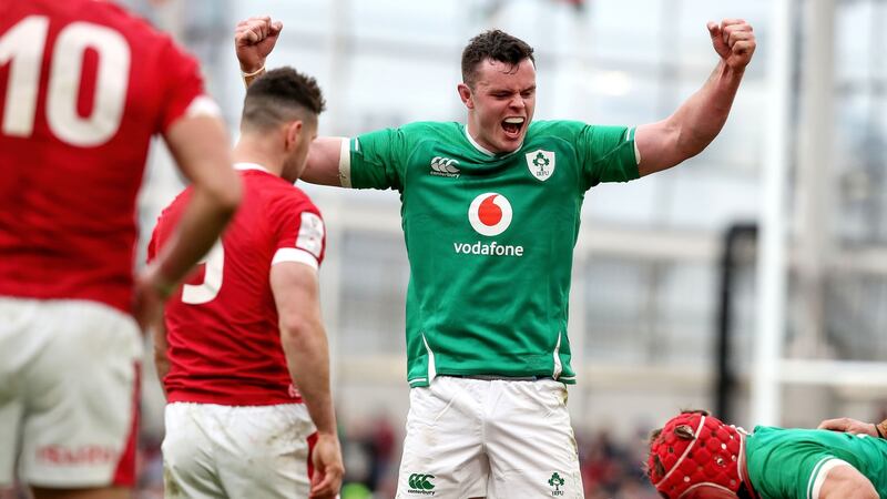 James Ryan during Ireland’s win over Wales. Photograph: Bryan Keane/Inpho