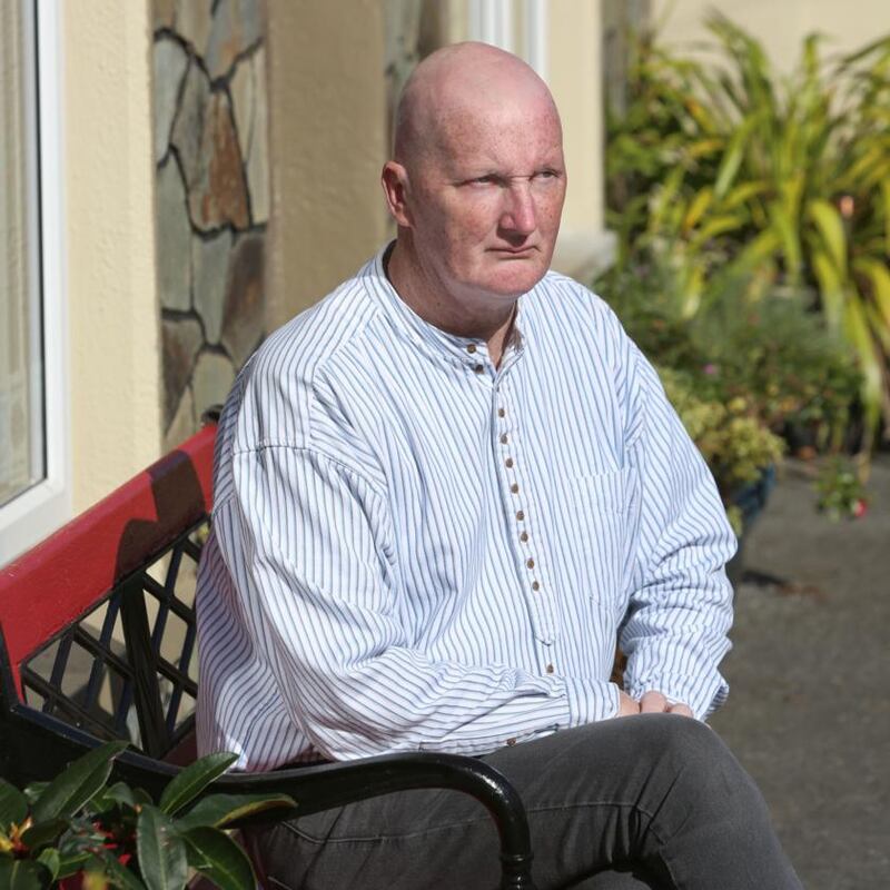 Brian Lynch,  at his home in Gort, Co Galway. ‘The chemo this year is the exact same as last year but it has a higher toll on my body.’ Photograph: Joe O’Shaughnessy