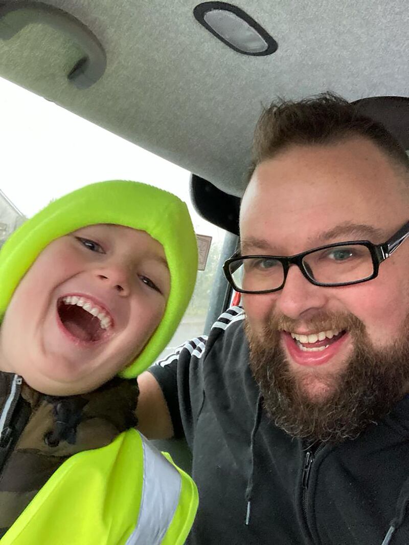 Matthew Healy with his father James. Photograph: Provision 