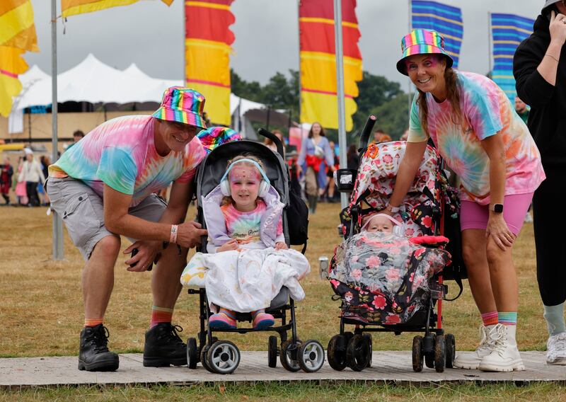 Philip and Dee Keogh with their grandchildren Luna and Willow from Laois. Photograph: Alan Betson / The Irish Times

