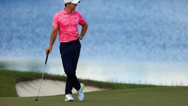 Rory McIlroy is four off the lead in Florida. Photograph: Mike Ehrmann/Getty