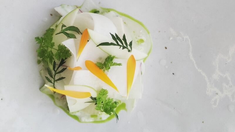 Doonbeg crab, garden turnip and Ballyvaughan apple