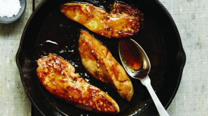 Trish Deseine’s pan-fried foie gras with passion fruit glaze and toasted brioche