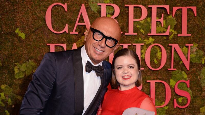 Marco Bizzarri of Gucci with Sinéad Burke at the Green Carpet Fashion Awards in Milan last month. Photograph: David M Benett/Getty