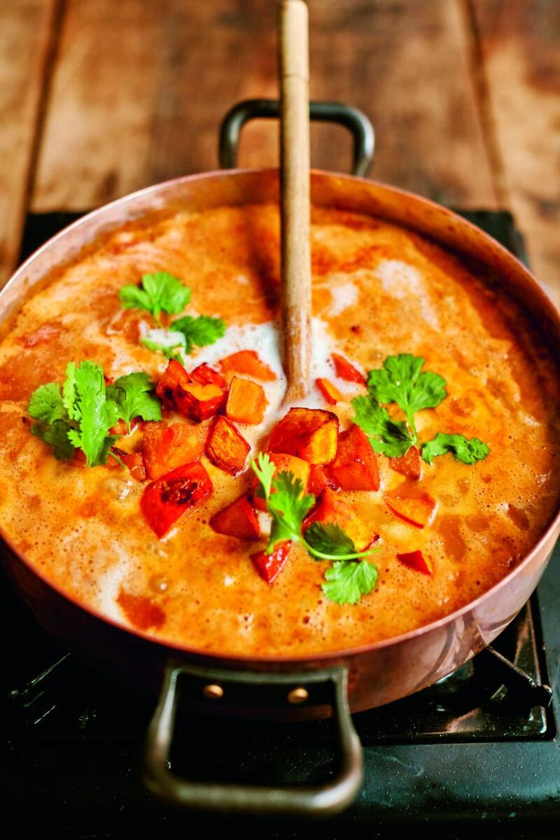 Fragrant squash curry. Photograph: David Loftus