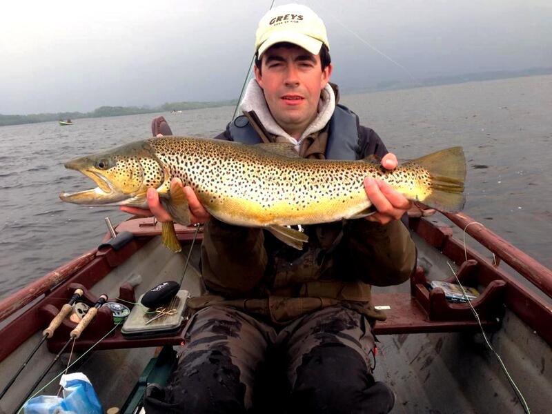 Thomas Lynch, Lough Sheelin Trout Protection Association secretary,  with a magnificent 10lb brown trout from the lough 