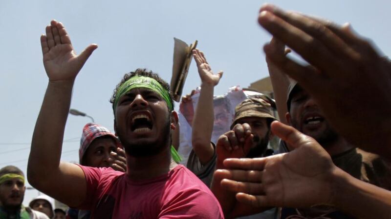 European Union foreign policy chief Catherine Ashton is pictured  in Cairo where she has been pressing Egypt’s rulers  to step back from a growing confrontation with the Muslim Brotherhood of deposed Islamist president Mohamed Morsi. Photograph: Mohamed Abd El Ghany/Reuters.