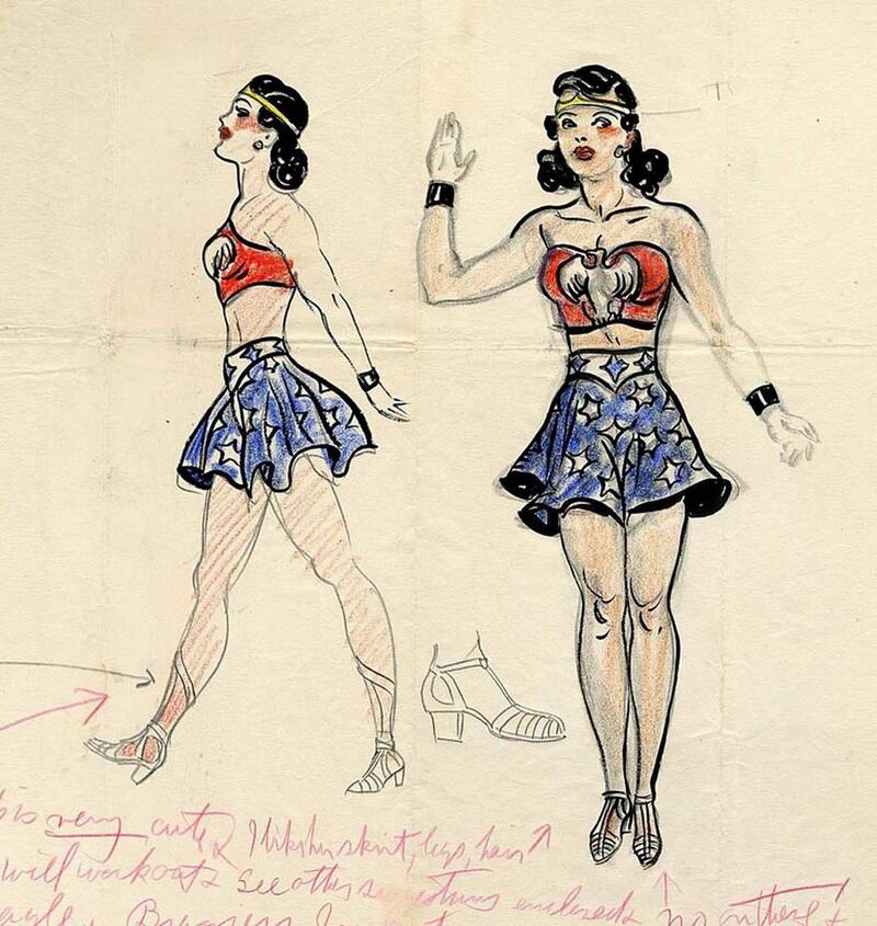 One of the very first sketches of Wonder Woman by H.G. Peter. It was sold at auction in in 2006 for $75,000. Source: H.G. Peter/ComicLink