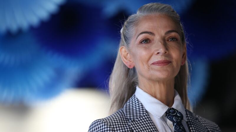 Arnotts staff member Mary Dunne on the catwalk. Photograph Nick Bradshaw/The Irish Times