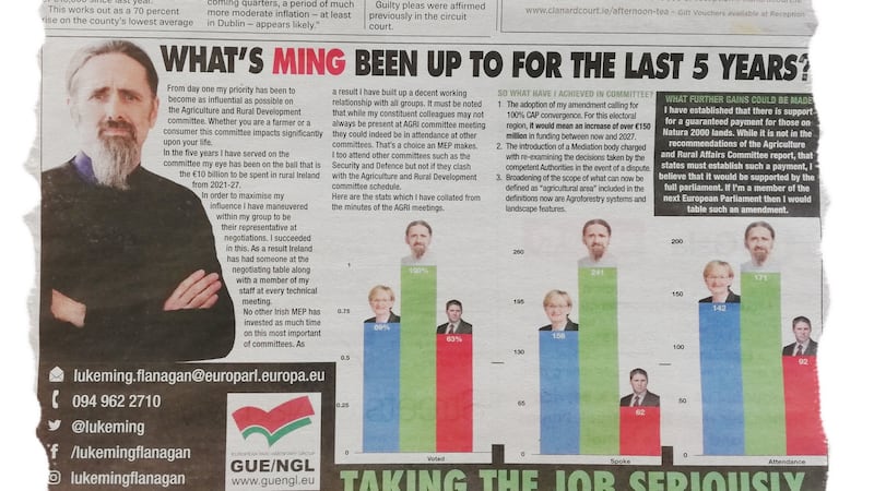 A campaign ad from Luke ‘Ming’ Flanagan