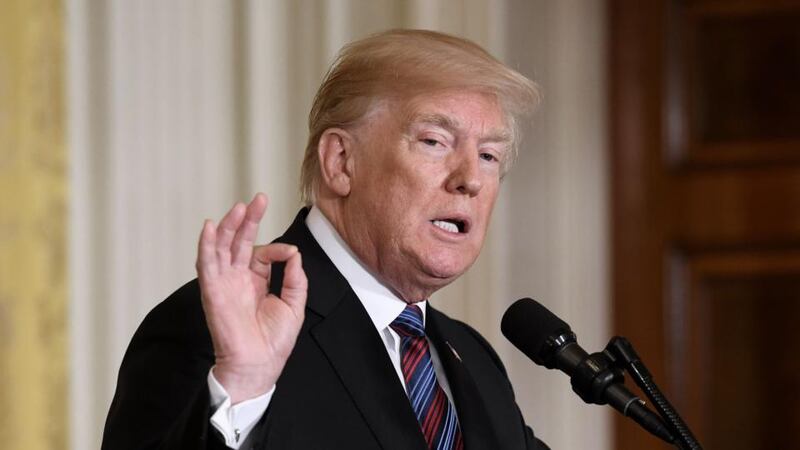 Donald Trump: American agencies may have leaked a European ally’s involvement to boost hacking reports’ credibility in the face of the US president’s refusal to acknowledge Russian interference. Photograph: Olivier Douliery/AFP/Getty