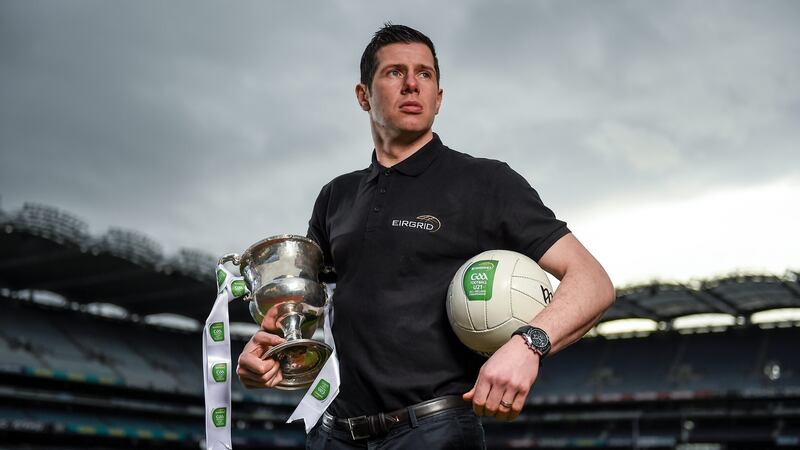 Seán Cavanagh at the launch of the 2016 EirGrid All-Ireland Under-21 Football Championship at Croke Park. Photograph: Stephen McCarthy/Sportsfile