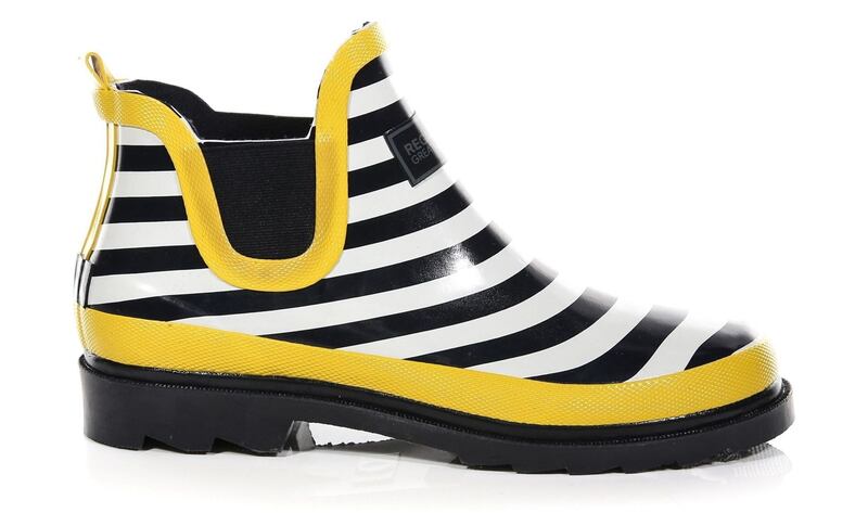 Stripe wellies, €25 from Regatta