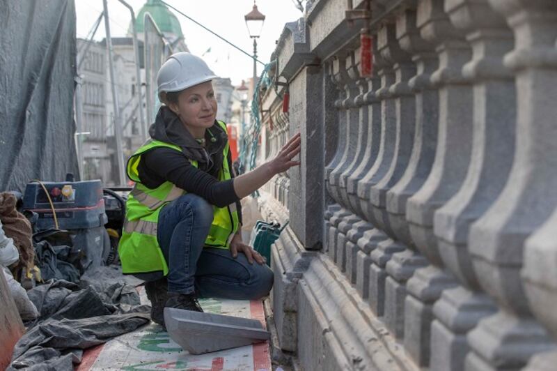 Julia Gebel, stonecutter. Photograph: Clare Keogh