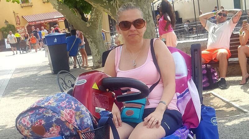 Shirley Moran Breslin on holidays with her family in 2017.