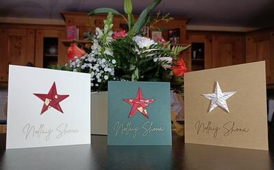 Díolann Foireann Fia cártaí pearsanaithe freisin. Is féidir teachtaireacht a chur chucu ag foireannfia@gmail.com nó ar Instagram @fiabeag