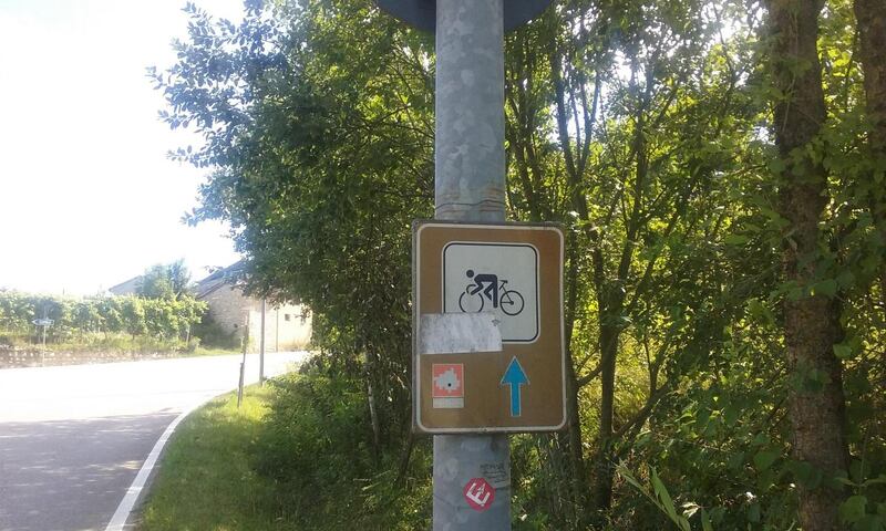 Cycle route in prosecco country. Photograph: Emma Cullinan