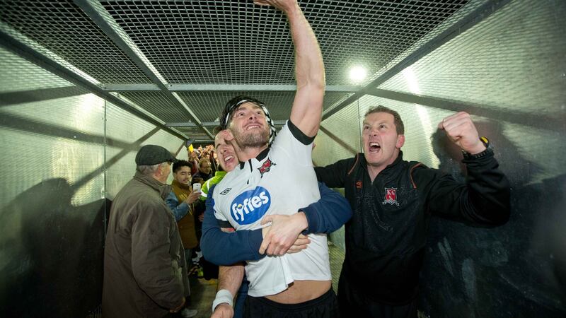 Vinny Perth with Richie Towell in 2014. Photograph: Morgan Treacy/Inpho
