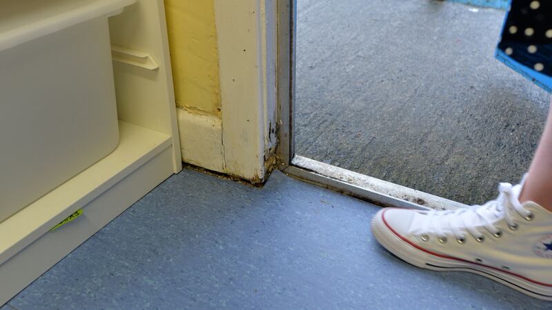 Signs of rot at  Stepping Stones,  a special school for students with autism and complex needs in Kilcloon,  Co Meath.Photograph: Alan Betson