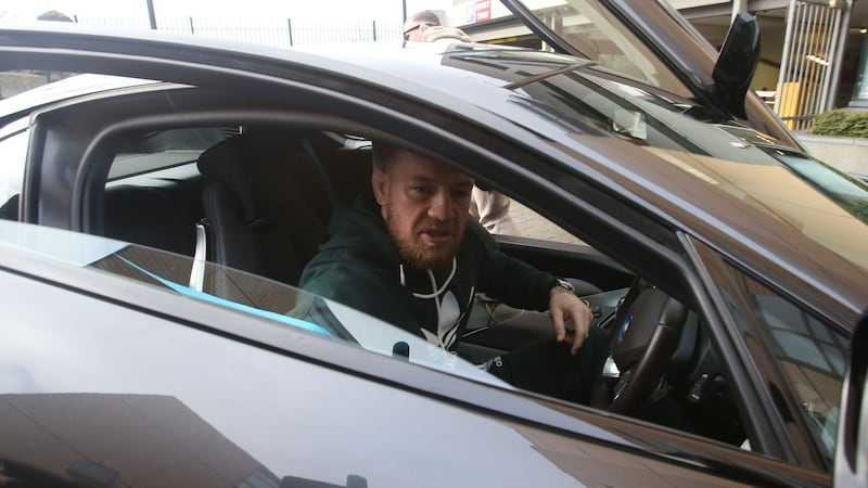 Conor McGregor arrives at Blanchardstown District Court in Dublin. Photograph: Niall Carson/PA
