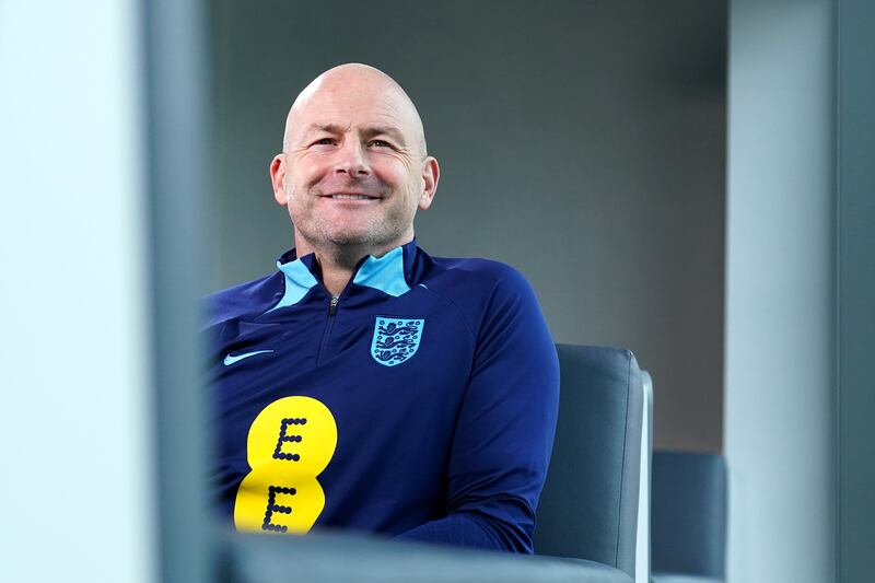 Lee Carsley during a press conference at Finch Farm, Liverpool. Photograph: Martin Rickett/PA Wire