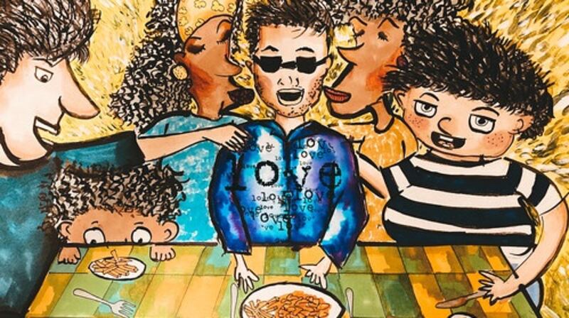 The Collins family all made dinner together. For their Sunday dinner, they had chicken curry. Illustration: Imran Nasrudin