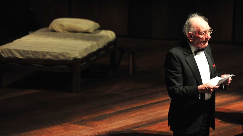 Brian Friel at the  official reopening of the Lyric Theatre in Belfast in 2011. Photograph: Colm Lenaghan/Pacemaker