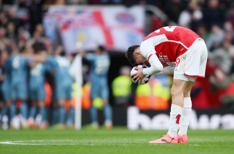 Arsenal's Kai Havertz has recently enjoyed relative success in a central attacking role after struggling to fit into the midfield during the first half of the season. Photograph: Daniel Hambury/EPA